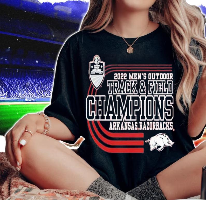 Arkansas Razorbacks SEC Men's Outdoor Track And Field Champions 2022 Shirt t-shirt woman shirt