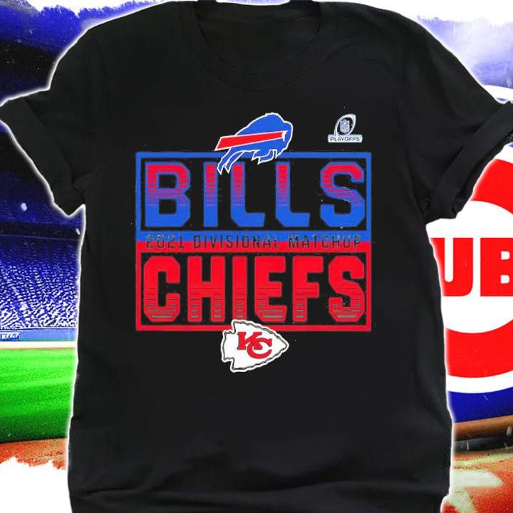 Buffalo Bills Vs. Kansas City Chiefs 2021 NFL Playoffs Divisional Matchup Stacked Rivalry Shirt t-shirt shirt