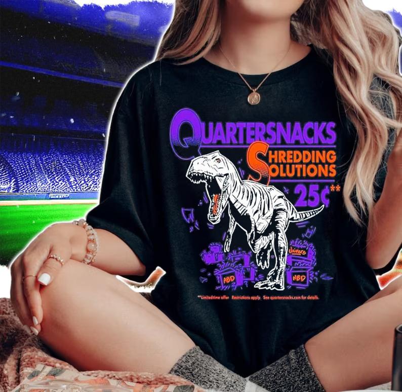 Dinosaur Quartersnacks Shredding Solutions Shirt t-shirt woman shirt