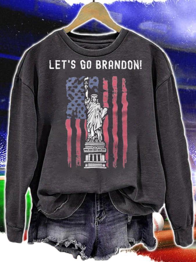 Let's Go Brandon Statue of Liberty USA Flag T-Shirt t-shirt