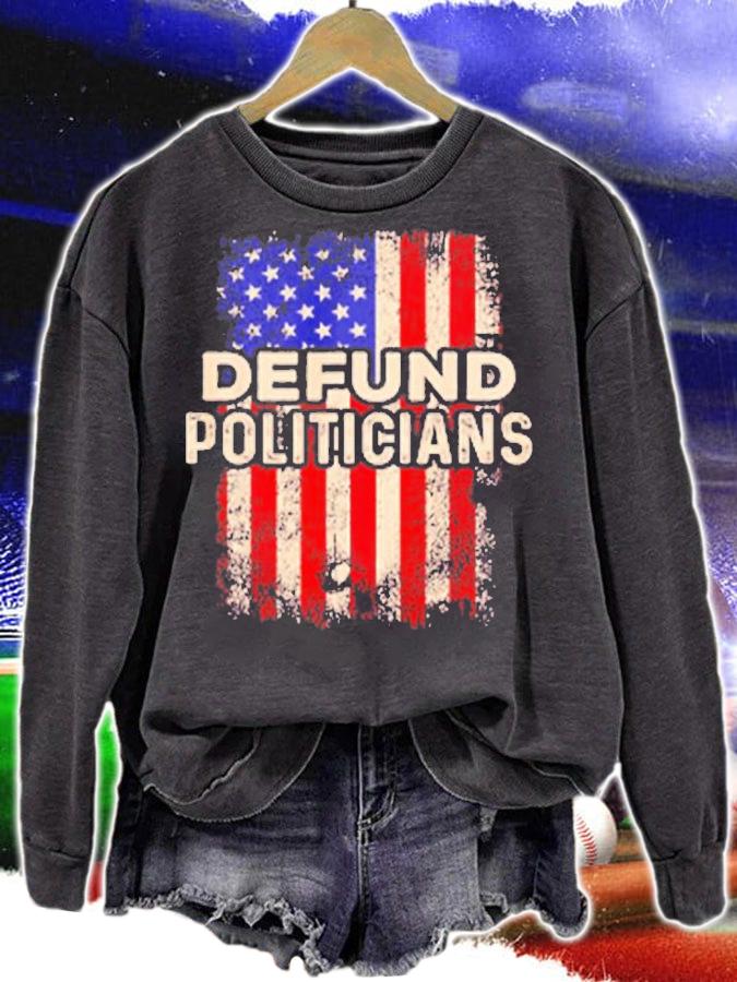 Defund Politicians Shirt Anti Government USA Flag T-Shirt t-shirt