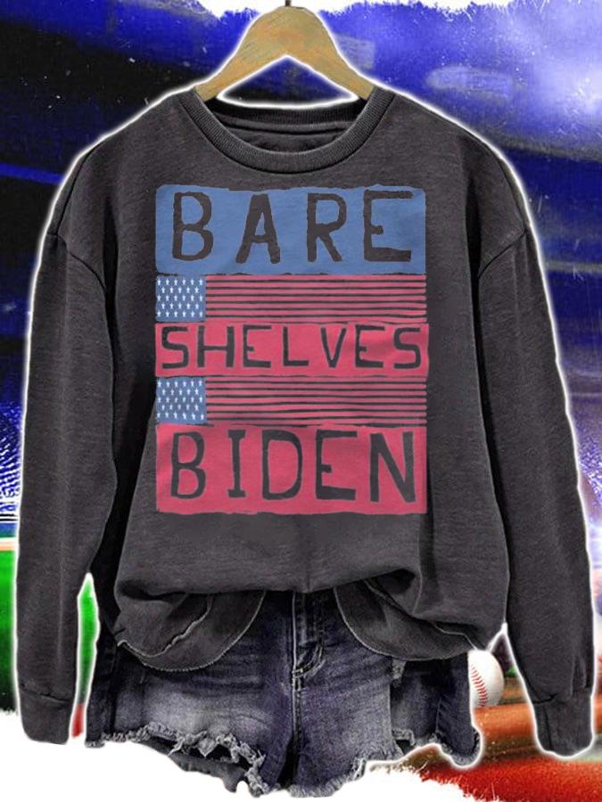 Hot bare Shelves Biden USA Flag Anti Joe Biden FJB T-Shirt t-shirt