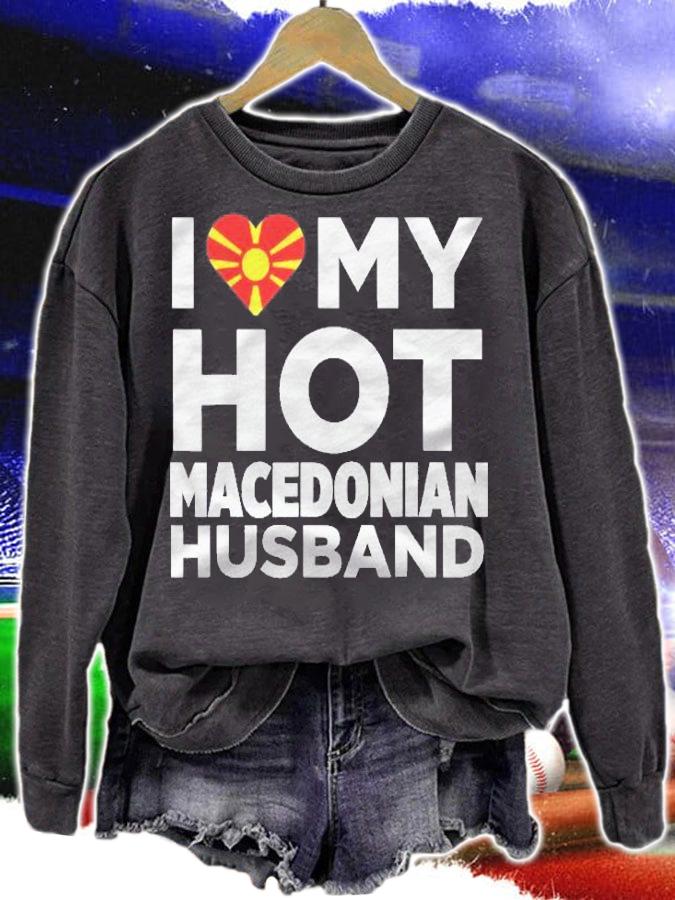 I Love My Hot Macedonian Husband Macedonia Shirt t-shirt