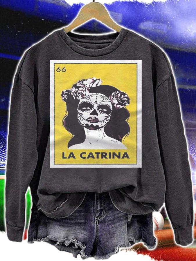 Mexican La Catrina Lottery Gift Traditional Day Of The Dead Shirt t-shirt