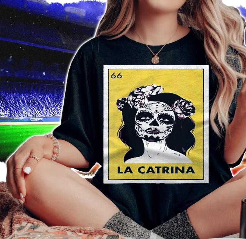 Mexican La Catrina Lottery Gift Traditional Day Of The Dead Shirt t-shirt