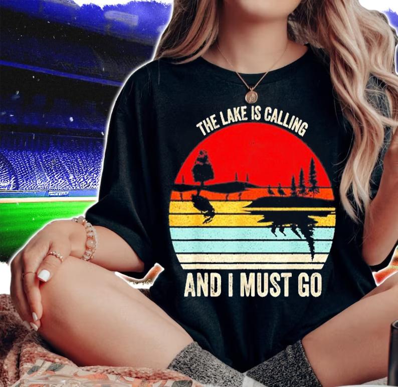 Vintage Retro The Lake Is Calling And I Must Go T-Shirt t-shirt