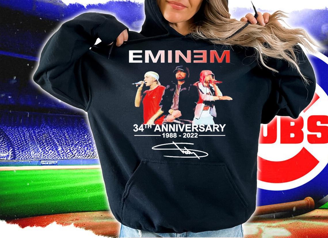 Eminem 34th Anniversary 1988 2022 Signature T-Shirt t-shirt
