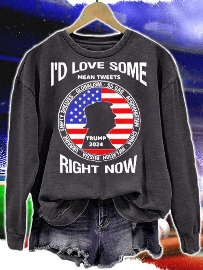 I'd Love Some Mean Tweets Trump Biden Disasters Political T-Shirt t-shirt sweatshirt