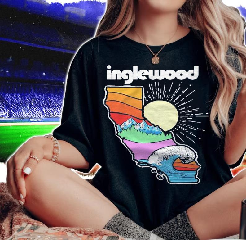 Inglewood California Outdoors Retro Nature Graphic Shirt t-shirt