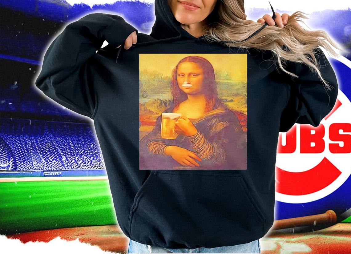 Mona Lisa Drink Beer Shirt t-shirt