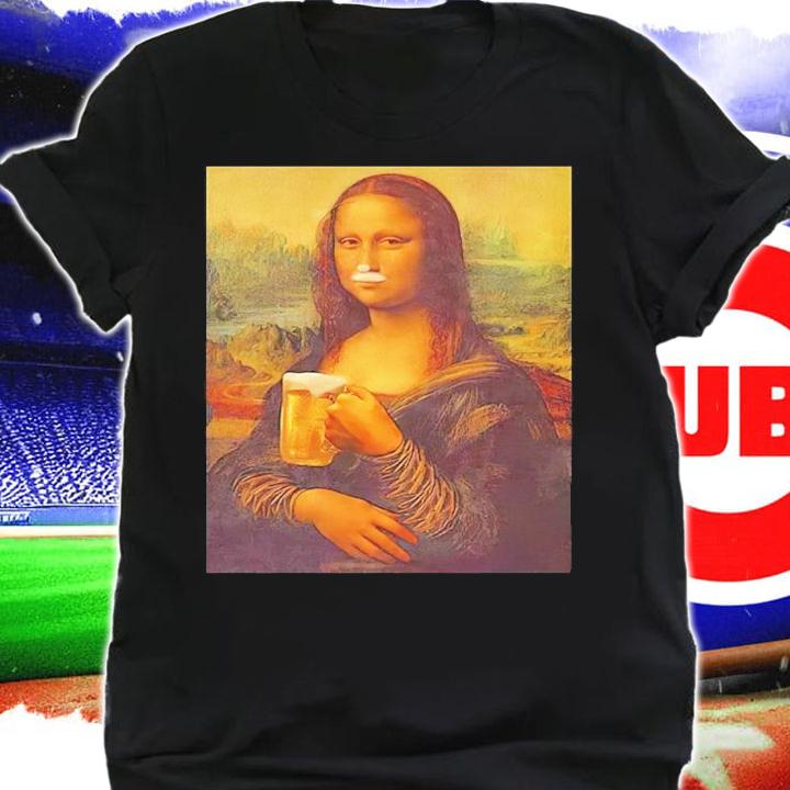 Mona Lisa Drink Beer Shirt t-shirt