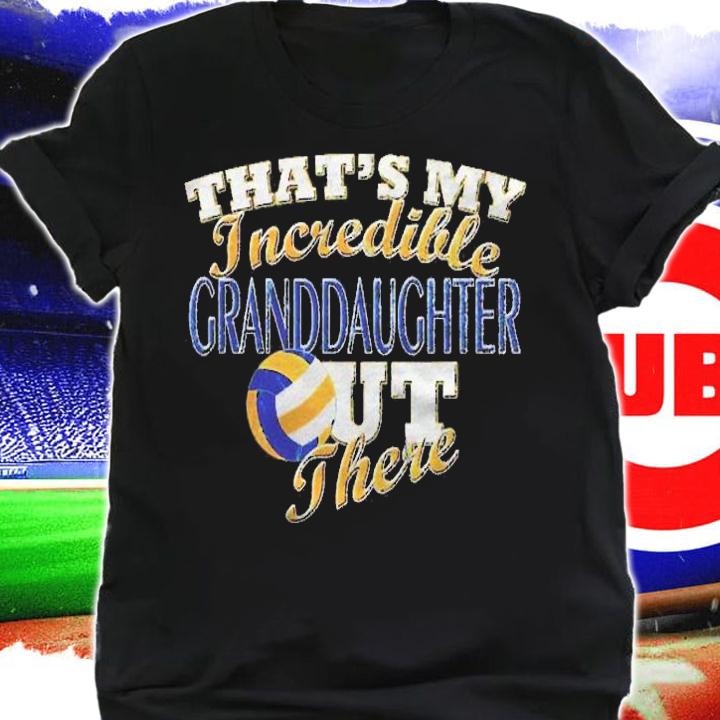 Distressed Volleyball Granddaughter, Grandma Grandpa Classic Shirt t-shirt