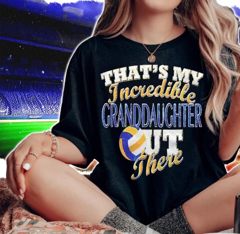 Distressed Volleyball Granddaughter, Grandma Grandpa Classic Shirt t-shirt