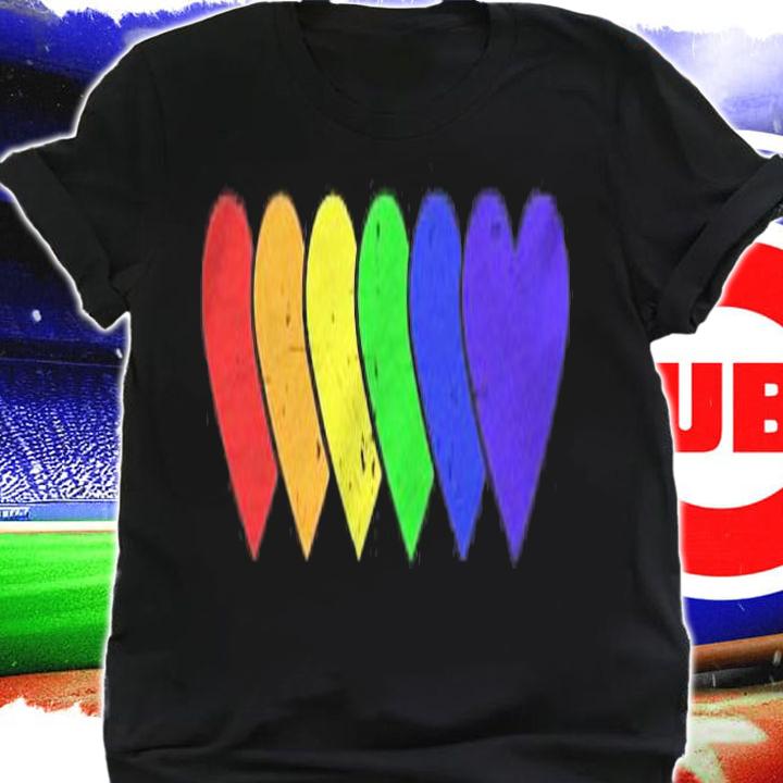 Gay Pride Rainbow Hearts Lesbians Equality Shirt t-shirt