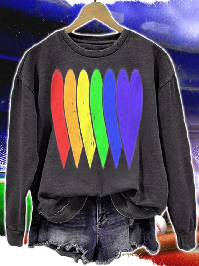 Gay Pride Rainbow Hearts Lesbians Equality Shirt t-shirt