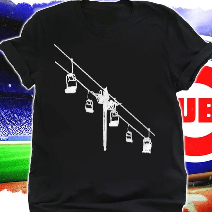 Ski Lift Transporting Skiers Skiing Shirt t-shirt