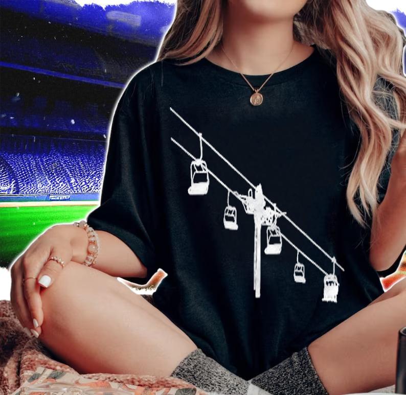 Ski Lift Transporting Skiers Skiing Shirt t-shirt