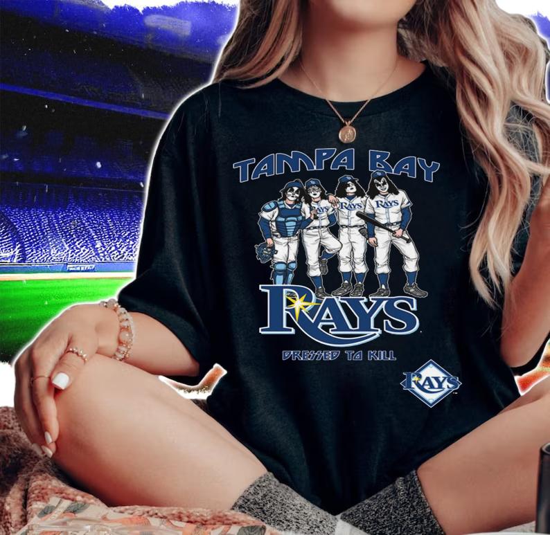 Kiss Band Tampa Bay Rays Dressed To Kill t-shirt woman shirt