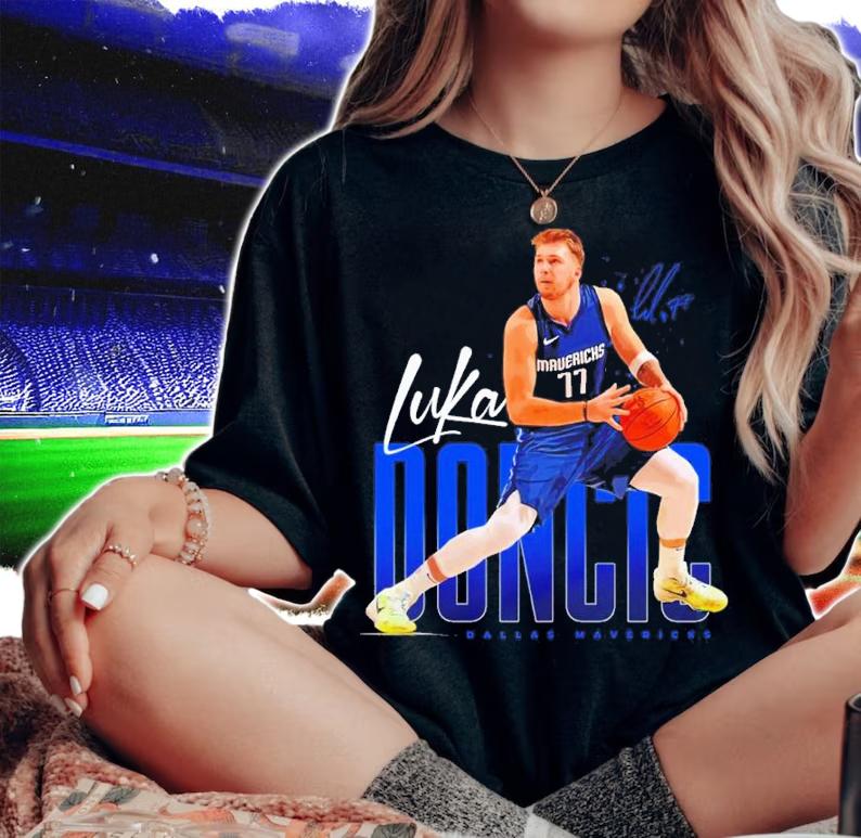 Luka Doncic Dallas Mavericks Basketball Signatures Shirt t-shirt woman shirt