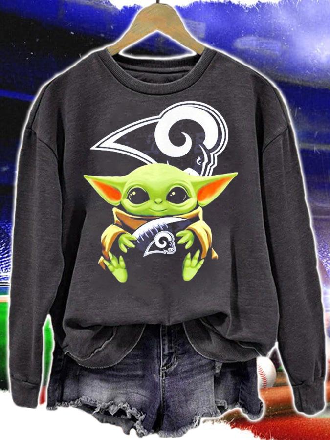 Star Wars Baby Yoda Hug Los Angeles Rams Shirt t-shirt sweatshirt