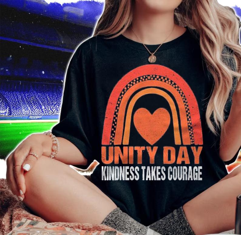 Unity Day Shirt Orange Kindness Takes Courage Unity Day Kids Shirt t-shirt