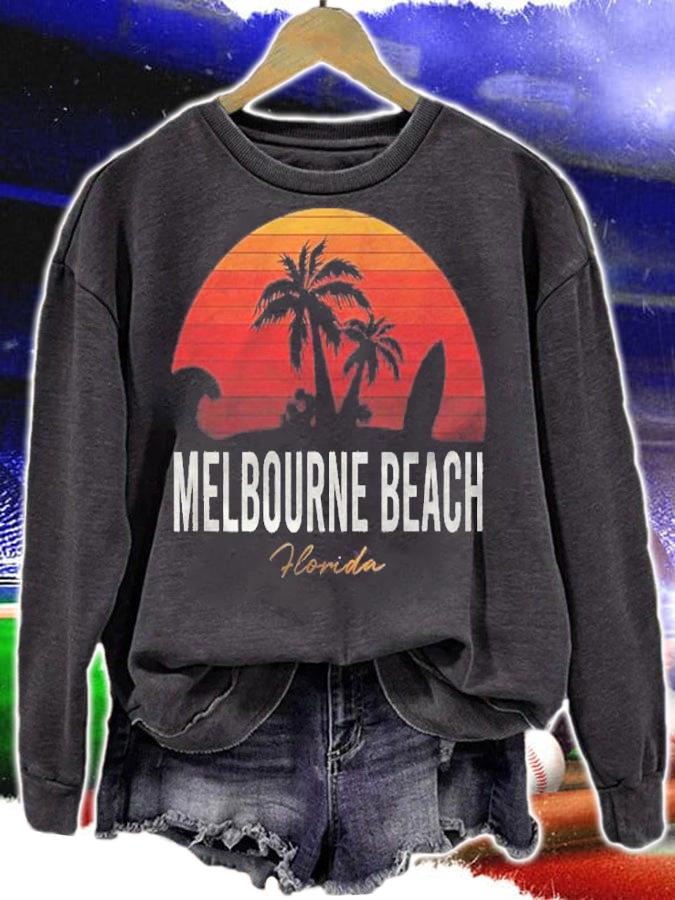 Melbourne Beach Florida Fl Palms Vacation Surf Sunset Shirt t-shirt sweatshirt