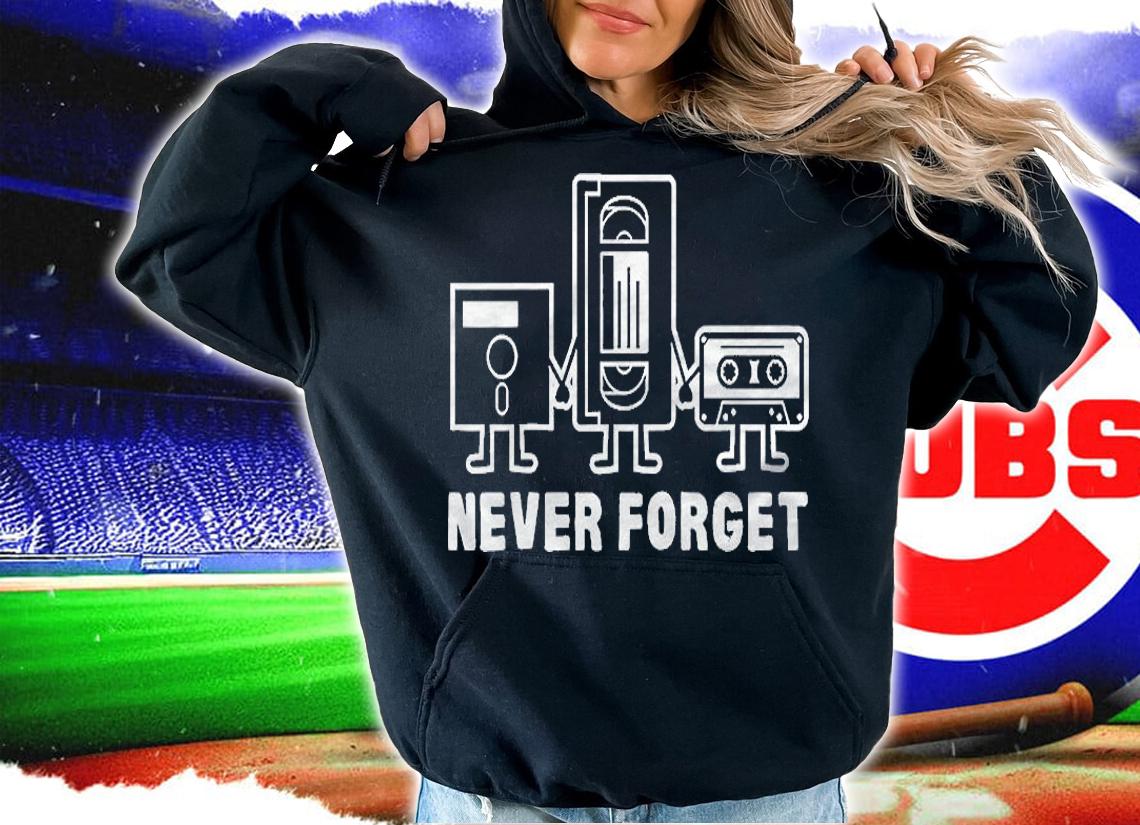 Retro Vintage Never Forget Cassette Tape Raglan Baseball Shirt t-shirt hoodie