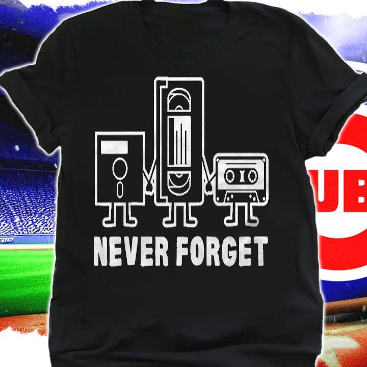 Retro Vintage Never Forget Cassette Tape Raglan Baseball Shirt t-shirt shirt