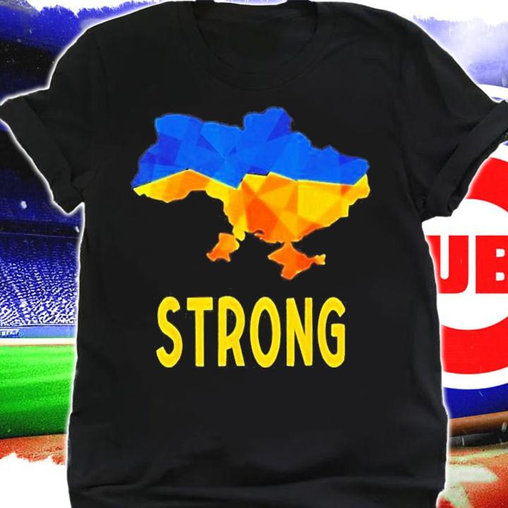 Ukraine Flag Strong Emblem Map T-Shirt t-shirt shirt