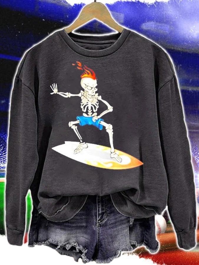 Surfing Skeleton Wave Riding And Water Athletes Lol Surfer T-Shirt t-shirt sweatshirt