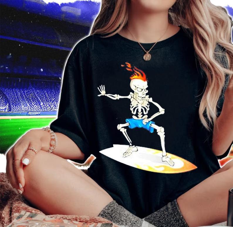 Surfing Skeleton Wave Riding And Water Athletes Lol Surfer T-Shirt t-shirt woman shirt