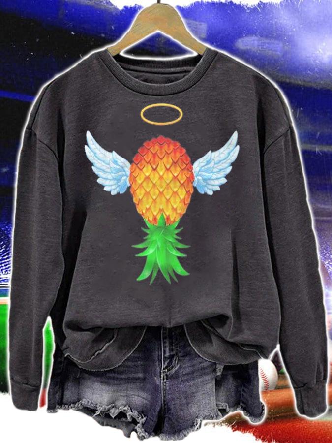Cute Swinger Upside Down Pineapple Angel Wings Halloween Shirt