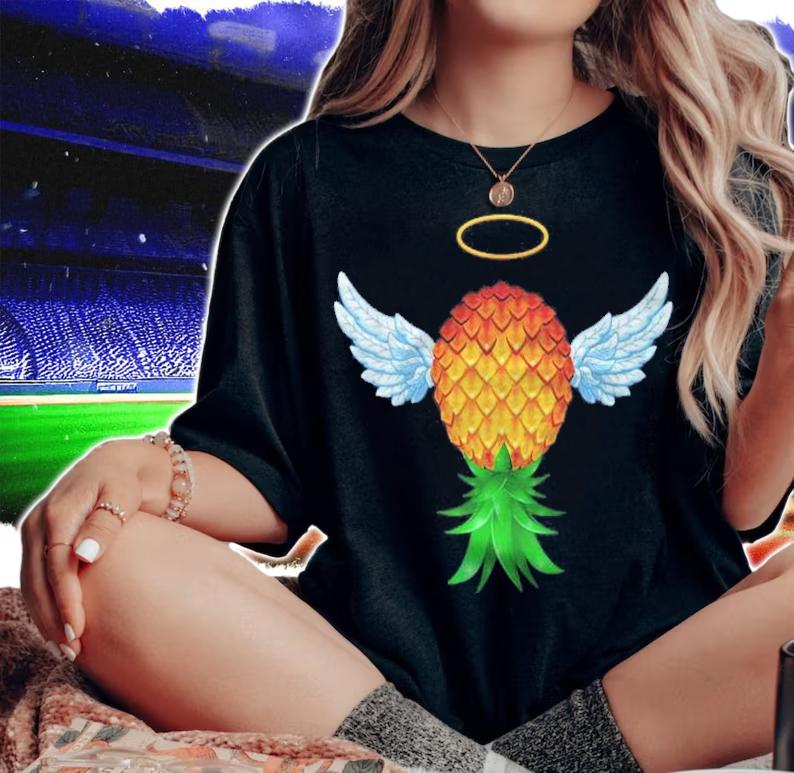 Cute Swinger Upside Down Pineapple Angel Wings Halloween Shirt