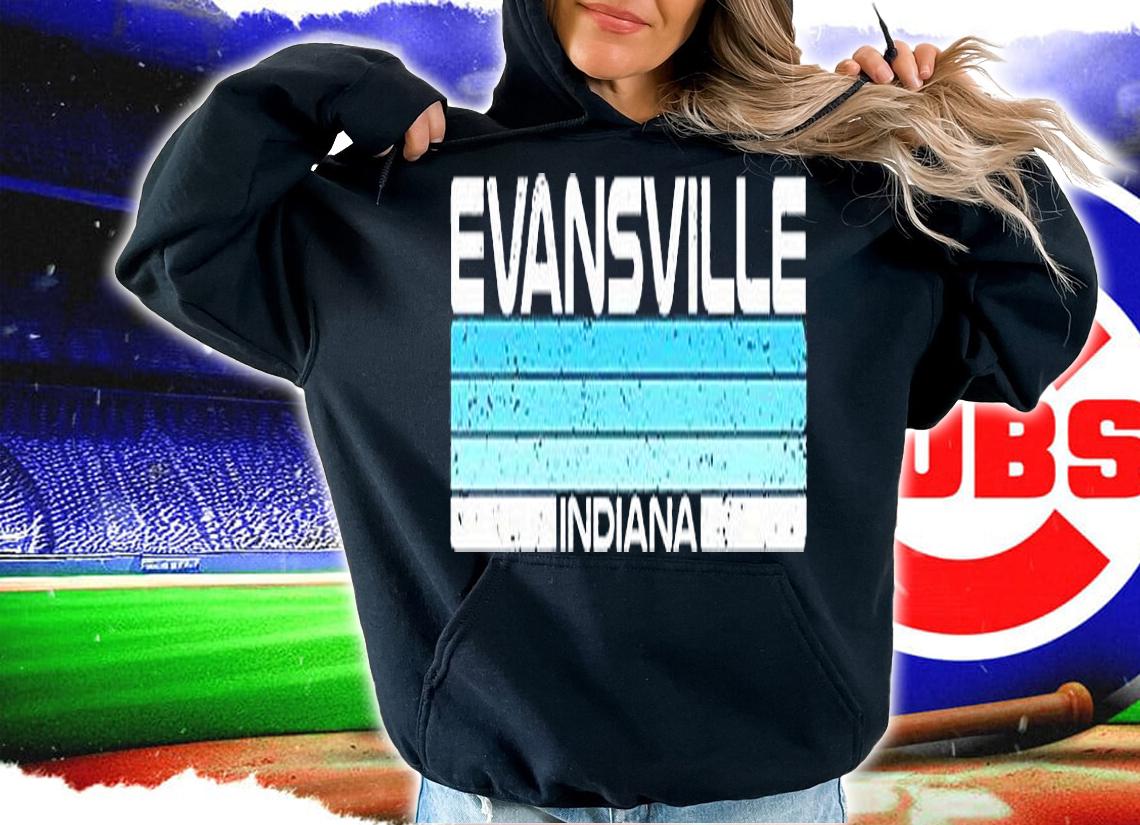 Evansville State Of Indiana Blue Sunset Vintage T-Shirt hoodie
