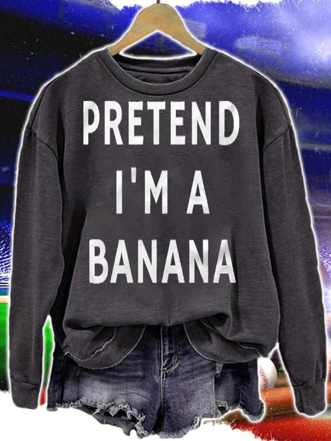Funny Lazy Halloween Pretend Im A Banana Gift Women Men Premium Shirt sweatshirt