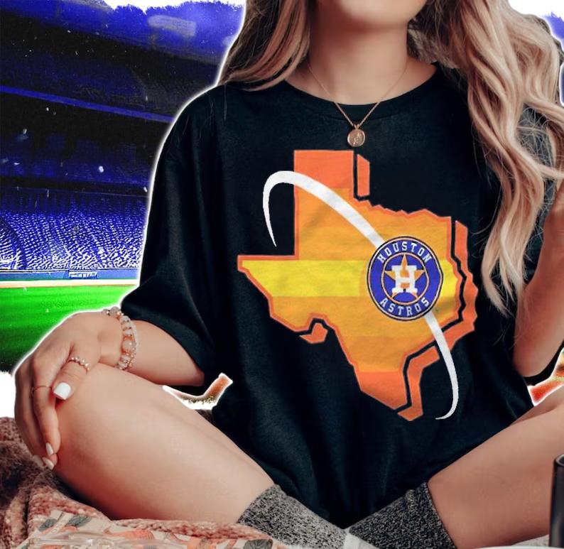 Houston Astros Hometown map logo team T-shirt woman shirt