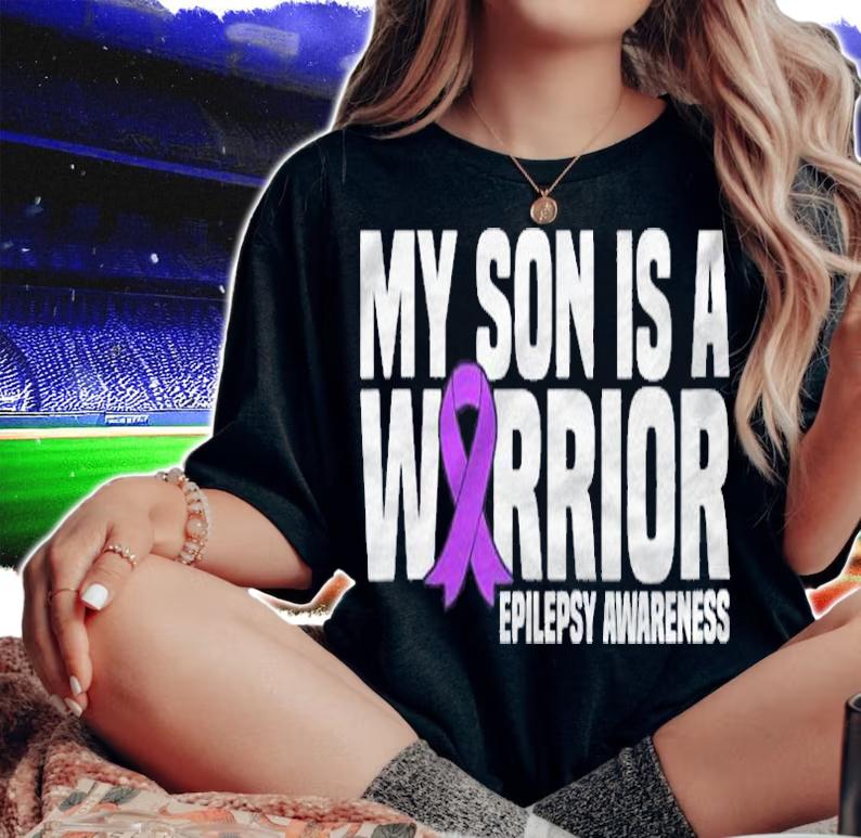 My Son Is A Warrior Purple Ribbon Epilepsy Awareness Shirt woman shirt