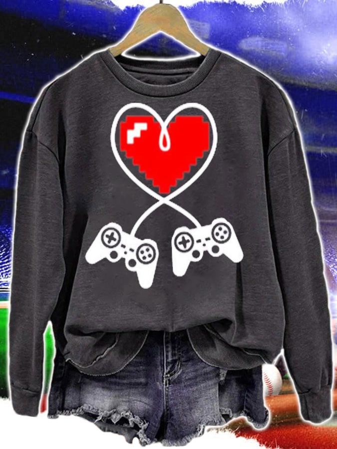 This Is My Valentine Pajama Shirt Gamer Controller T-Shirt sweatshirt