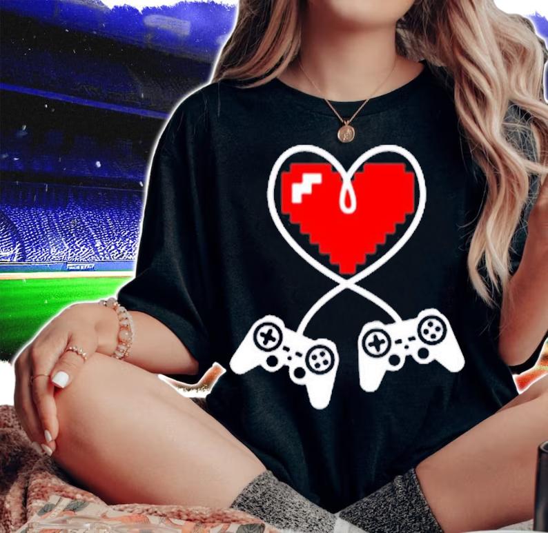 This Is My Valentine Pajama Shirt Gamer Controller T-Shirt woman shirt