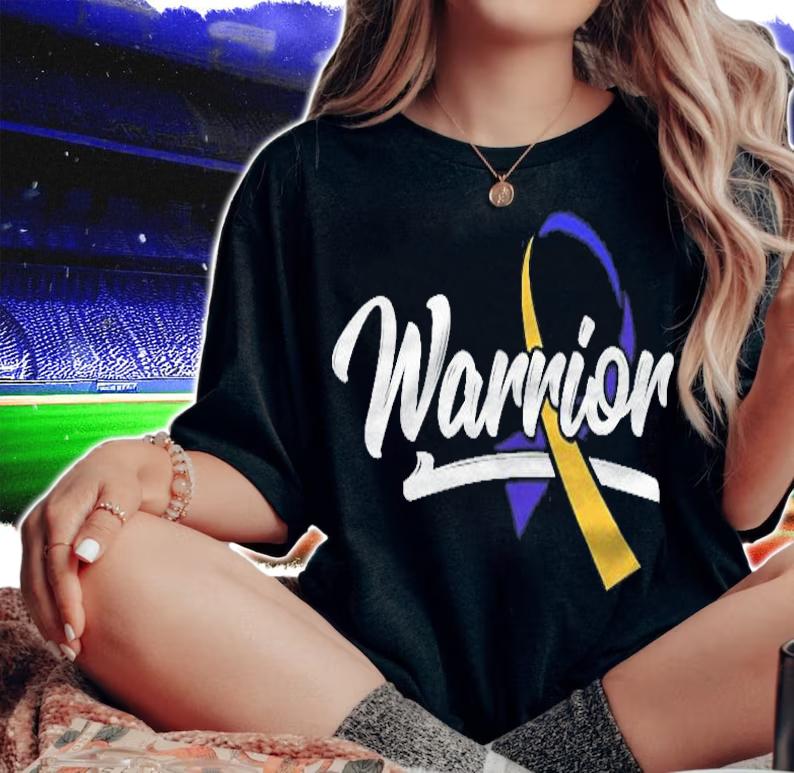 Warrior Bladder Cancer Purple Blue Yellow Dysuria Urologist Shirt woman shirt