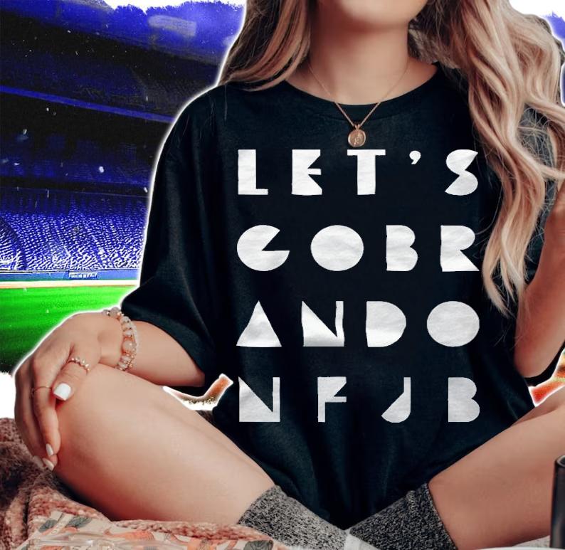 Luxe Let's Go Brandon Block Letter Alphabet T-Shirt