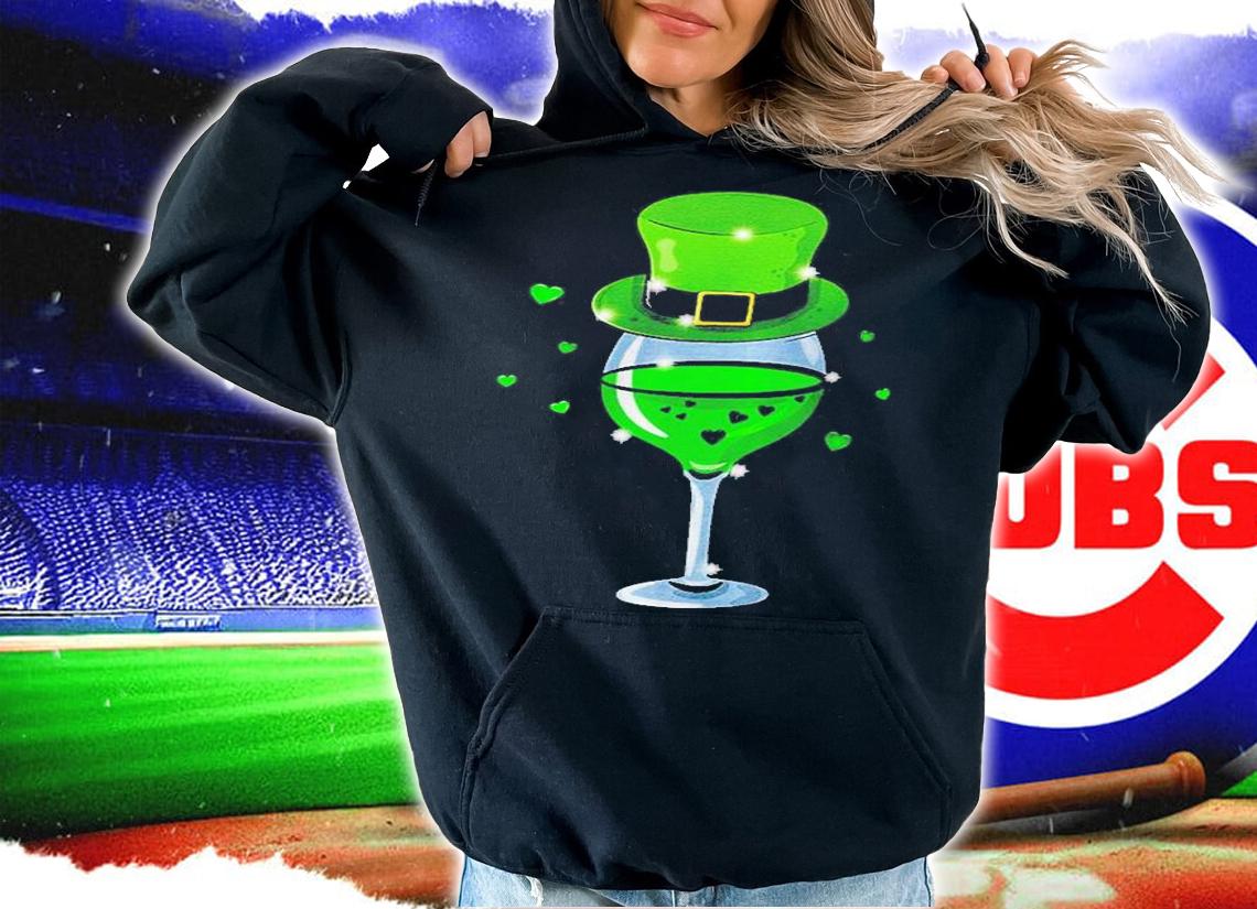 Three Wine Glasses Clover Irish Shamrock St Patrick Day T-Shirt hoodie