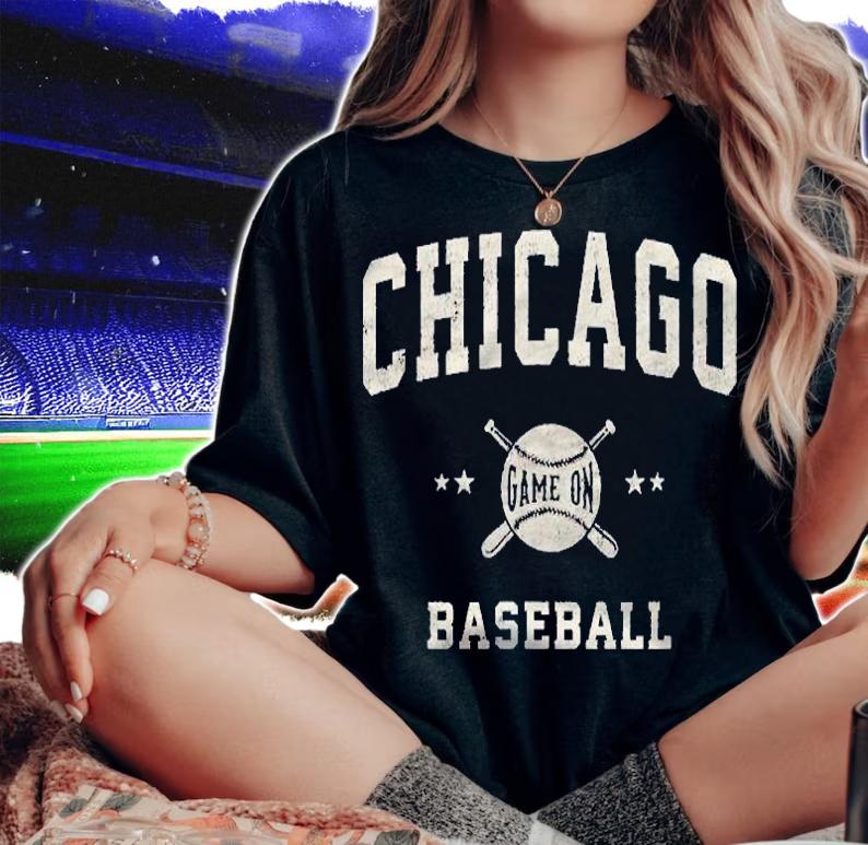 Chicago Vintage Baseball Throwback Retro Design Shirt