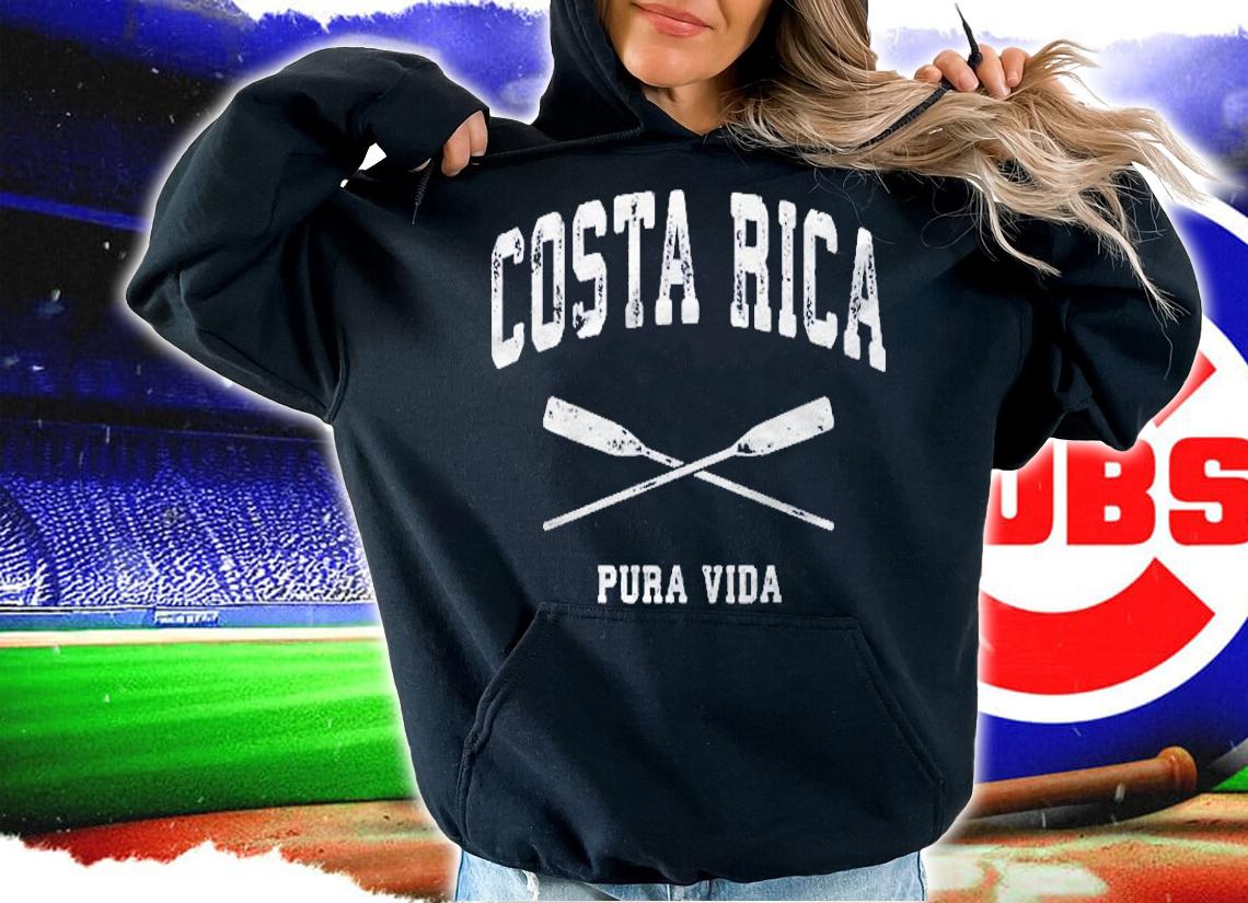 Costa Rica Costa Rica Vintage Nautical Crossed Oars Shirt hoodie