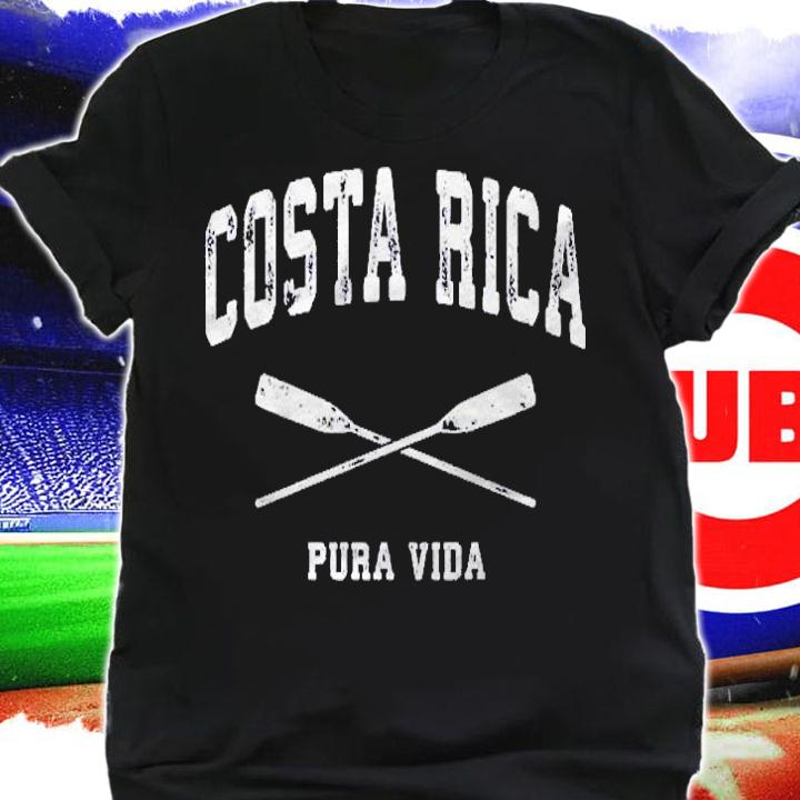 Costa Rica Costa Rica Vintage Nautical Crossed Oars Shirt shirt