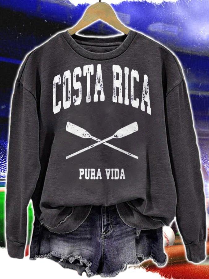 Costa Rica Costa Rica Vintage Nautical Crossed Oars Shirt sweatshirt