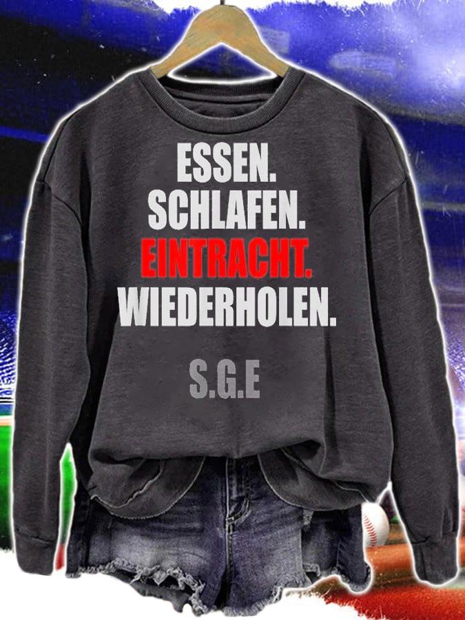 Essen Schlafen Eintracht Wiederholen SGE T-Shirt sweatshirt