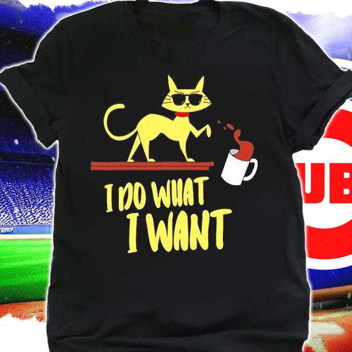 I Do What I Want Cat Lover Sunglasses Cat T-Shirt shirt