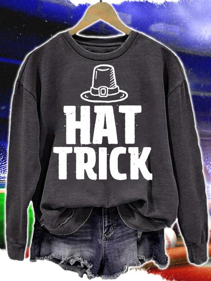 Ice Hockey For Youth Boys Kids Hat Trick T-Shirt sweatshirt