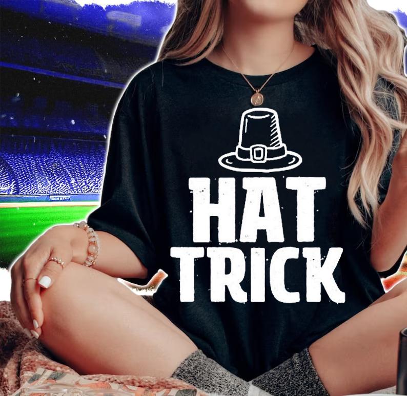 Ice Hockey For Youth Boys Kids Hat Trick T-Shirt woman shirt